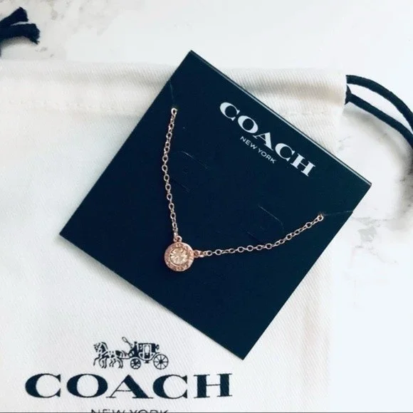 Coach Rose Gold Tone Necklace - Picture 1 of 3